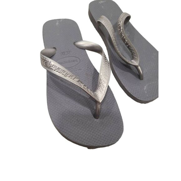 Havaianas Flip Flops Sandals Womens 6W/5M US Gray Open Toe Comfortable Slip On - Picture 2 of 5